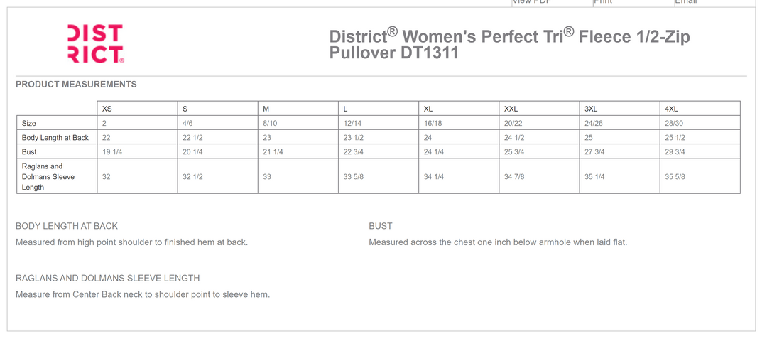 District® Women’s Perfect Tri® Fleece 1/2-Zip Pullover