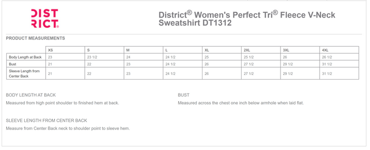 District® Women’s Perfect Tri® Fleece V-Neck Sweatshirt